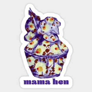 Mama hen - purple Sticker